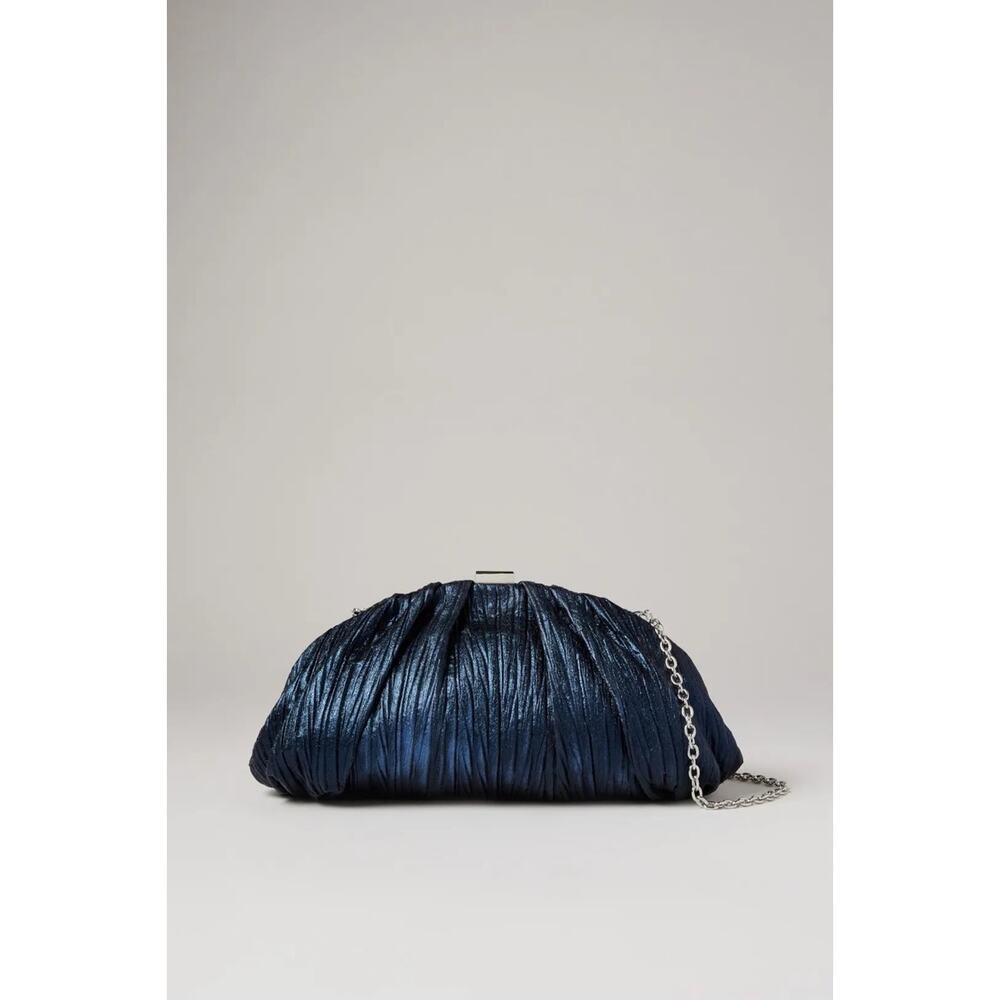 Sondra Roberts Crinkle Metallic Clutch